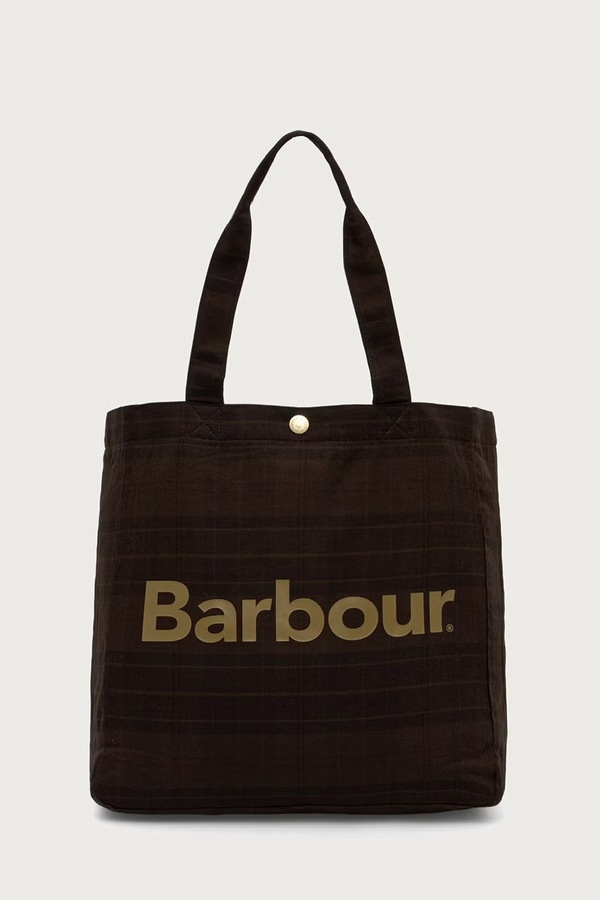 Шопер хлопковый Barbour цвет коричневый