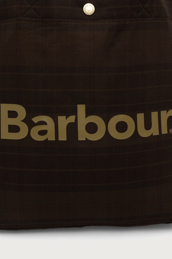 Шопер бавовняний Barbour колір коричневий фото 4