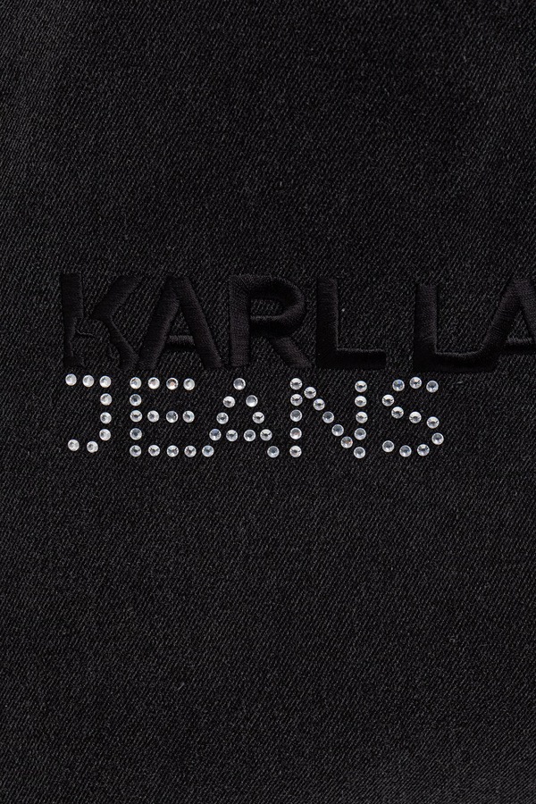 Тканинна сумка джинсова Karl Lagerfeld Jeans колір чорний фото 4