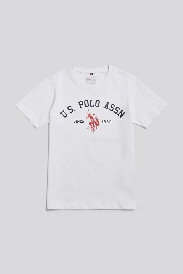 Футболка дитяча бавовняна U.S. Polo Assn. колір білий фото 2