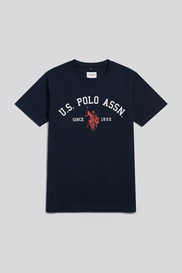 Футболка дитяча бавовняна U.S. Polo Assn. колір темно-синій фото 2