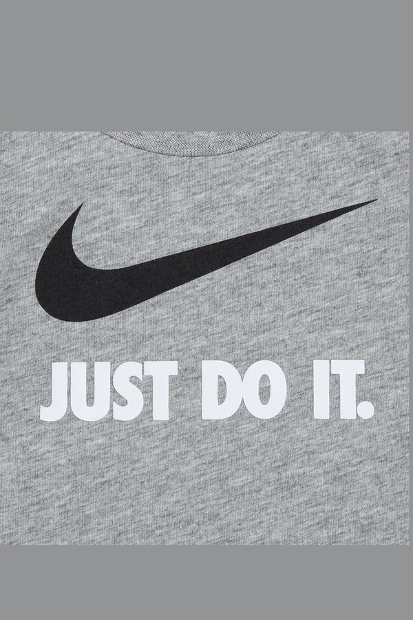 Футболка для младенцев хлопковая Nike цвет серый фото 2