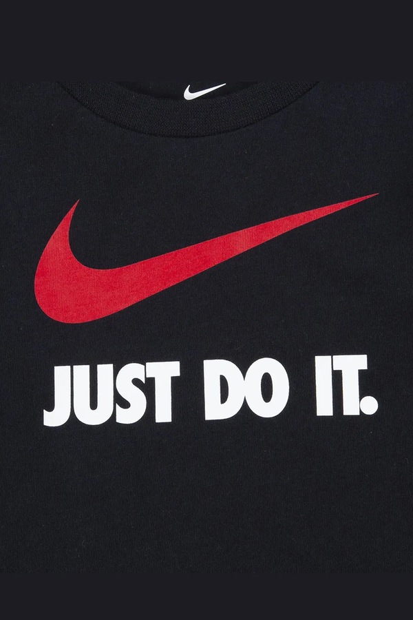 Футболка для младенцев хлопковая Nike цвет черный фото 2