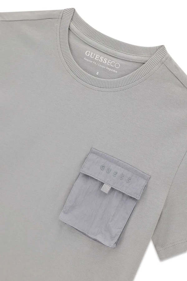 Футболка дитяча бавовняна Guess колір сірий фото 2