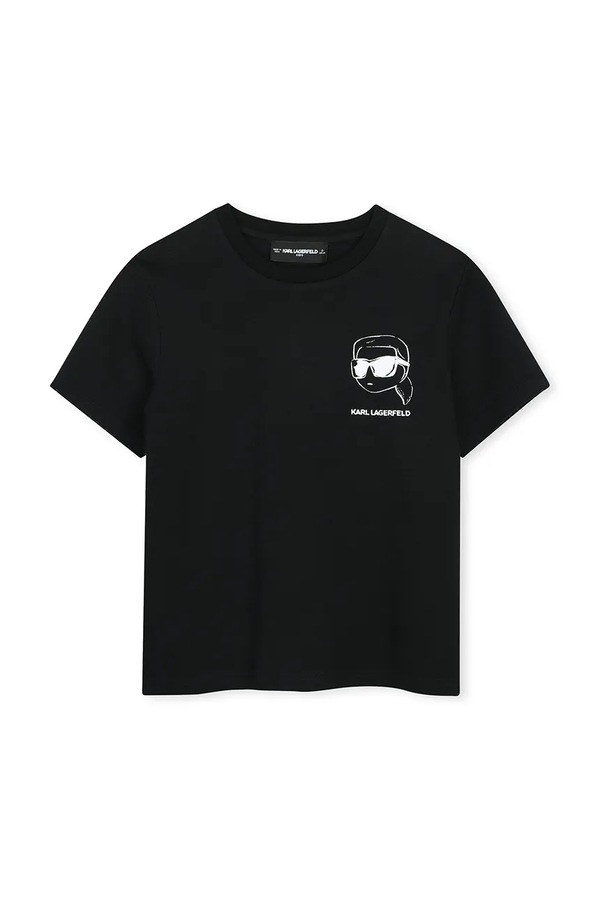 Футболка дитяча бавовняна Karl Lagerfeld колір чорний