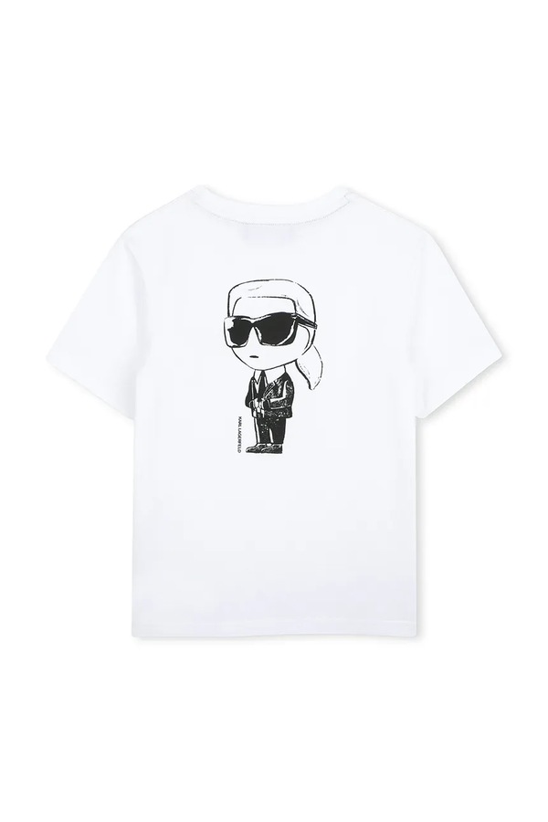 Футболка детская хлопковая Karl Lagerfeld цвет белый