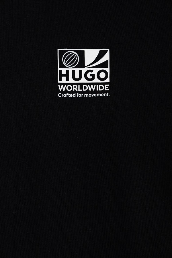 Футболка дитяча бавовняна HUGO колір чорний фото 3