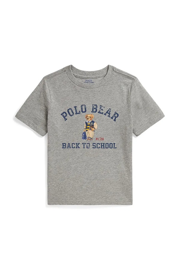 Футболка дитяча бавовняна Polo Ralph Lauren колір сірий фото 2