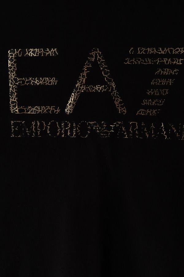 Футболка детская хлопковая EA7 Emporio Armani цвет черный фото 2