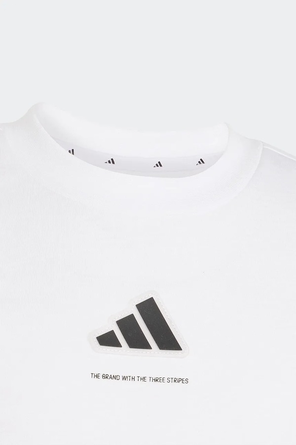 Футболка дитяча бавовняна adidas колір білий фото 4