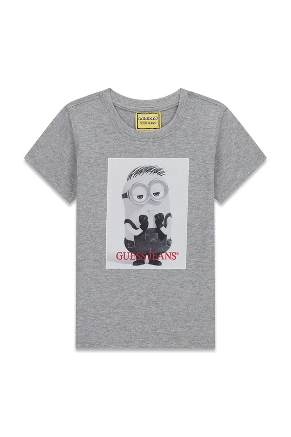 Футболка дитяча бавовняна Guess GJ X MINIONS колір сірий