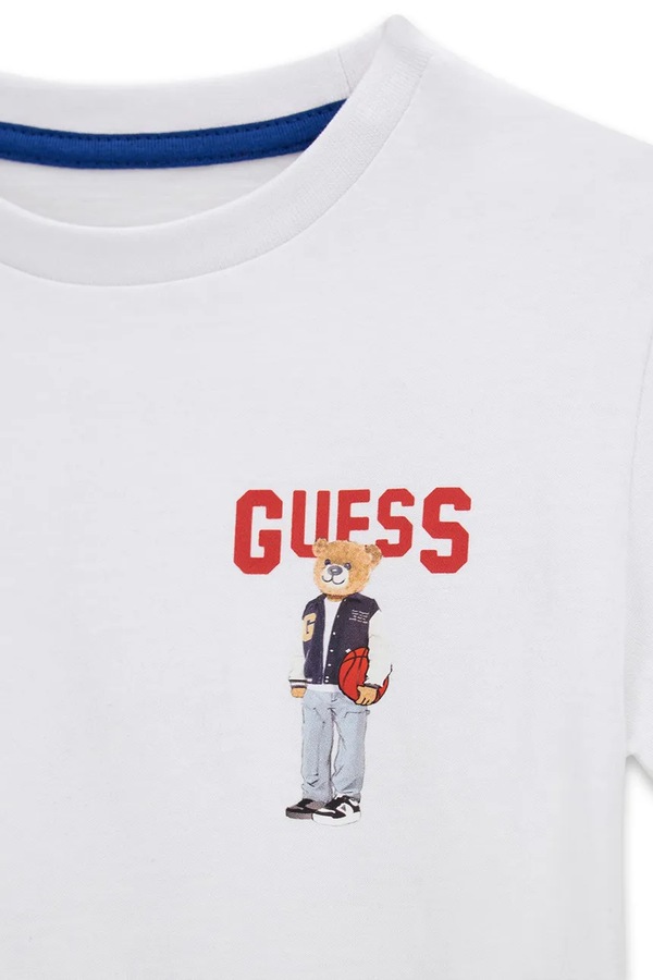 Футболка детская хлопковая Guess цвет белый фото 2