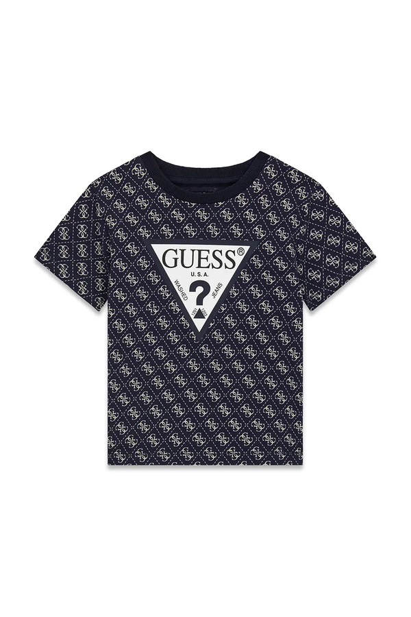 Футболка дитяча бавовняна Guess колір чорний