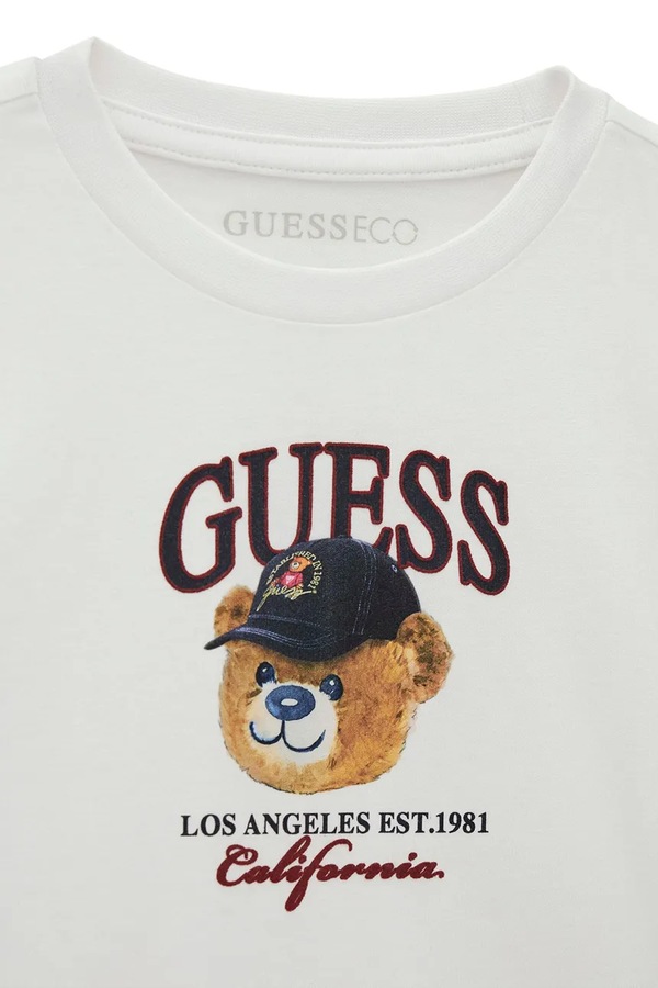 Футболка детская хлопковая Guess цвет белый фото 2