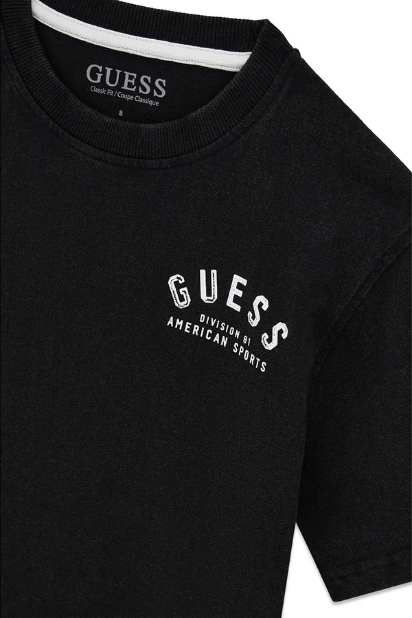 Футболка дитяча бавовняна Guess колір чорний фото 2