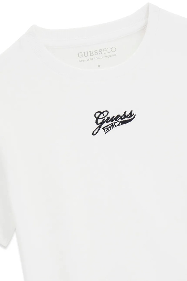 Футболка детская хлопковая Guess цвет белый фото 2