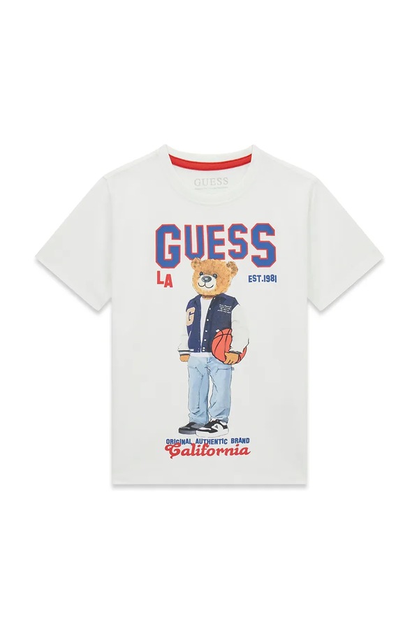 Футболка дитяча бавовняна Guess колір білий