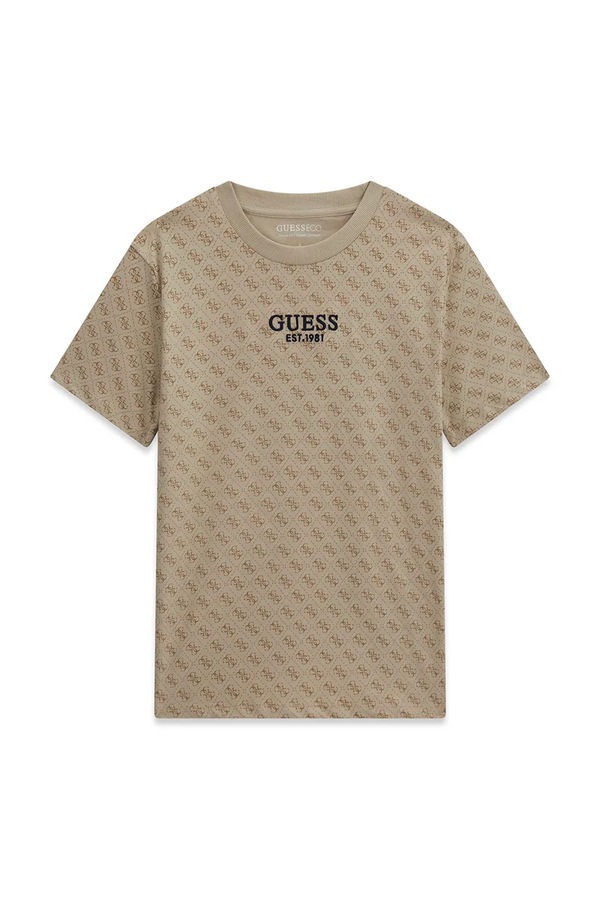 Футболка детская хлопковая Guess цвет бежевый