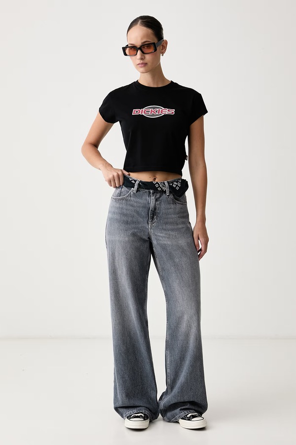 Футболка жіноча бавовняна з еластаном Dickies колір чорний фото 2