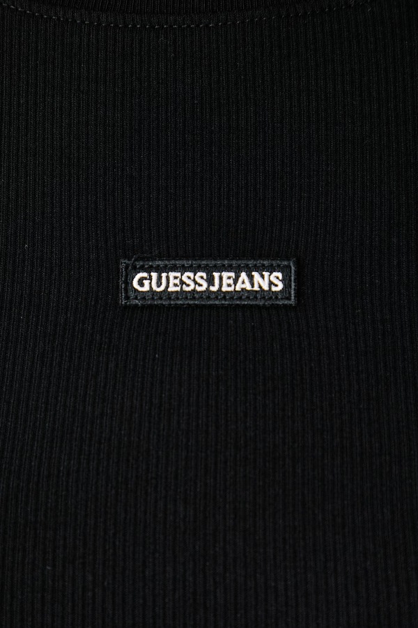 Футболка жіноча бавовняна з еластаном Guess Jeans колір чорний фото 4