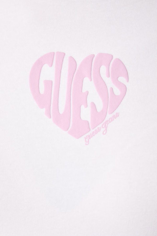 Футболка жіноча бавовняна з еластаном Guess Jeans колір білий фото 4
