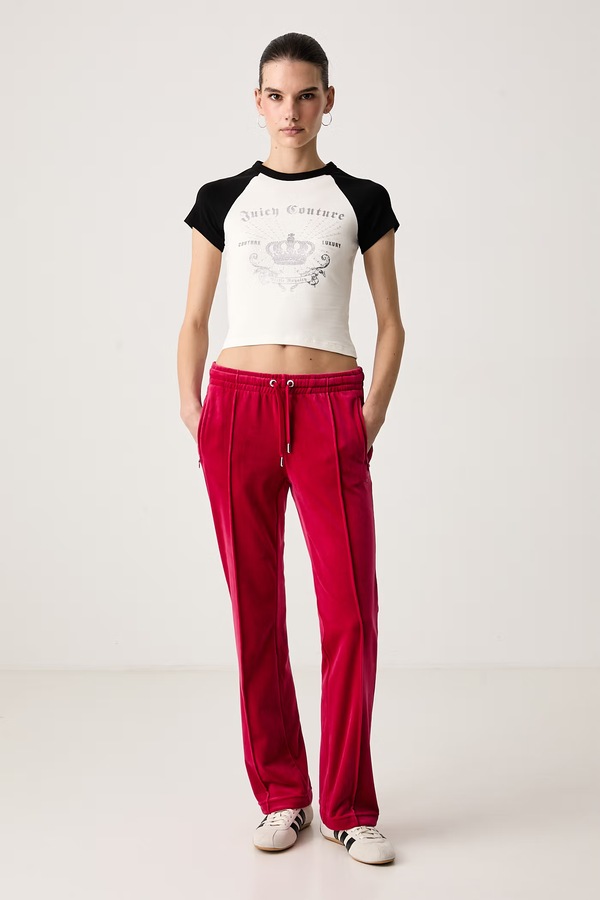 Футболка жіноча бавовняна з еластаном Juicy Couture REGAL REBELLE RAGLAN колір бежевий фото 2