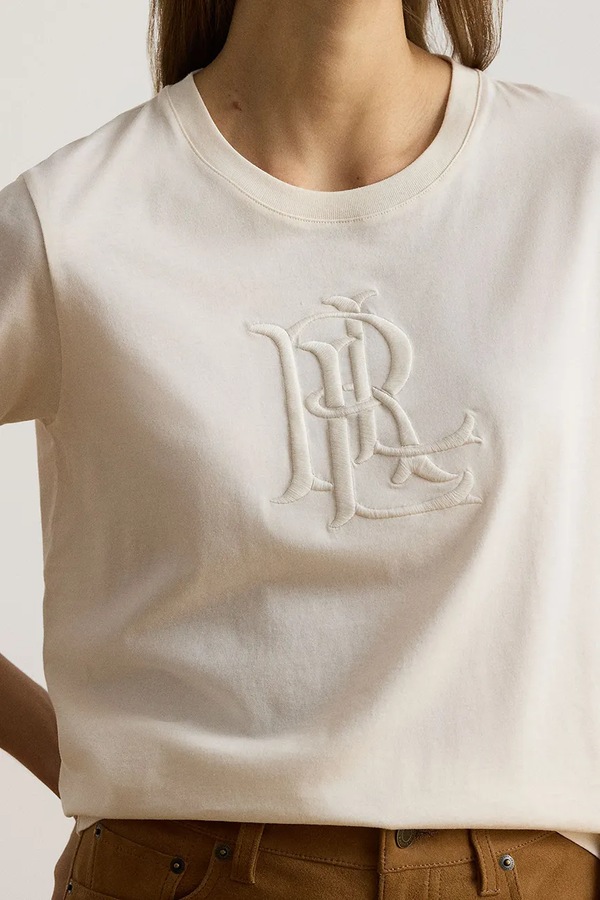 Футболка жіноча бавовняна Lauren Ralph Lauren колір бежевий фото 4