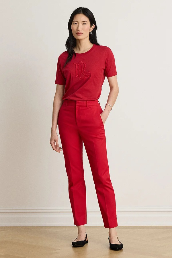 Футболка жіноча бавовняна Lauren Ralph Lauren колір червоний фото 2