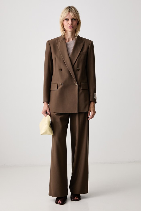 Футболка женская из добавлением шерсти MM6 Maison Margiela цвет бежевый