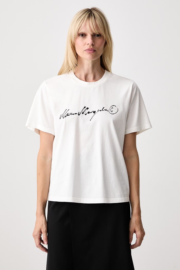 Футболка женская хлопковая MM6 Maison Margiela цвет белый