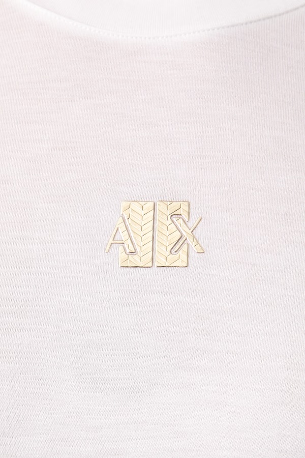 Футболка жіноча віскозна Armani Exchange колір білий фото 4