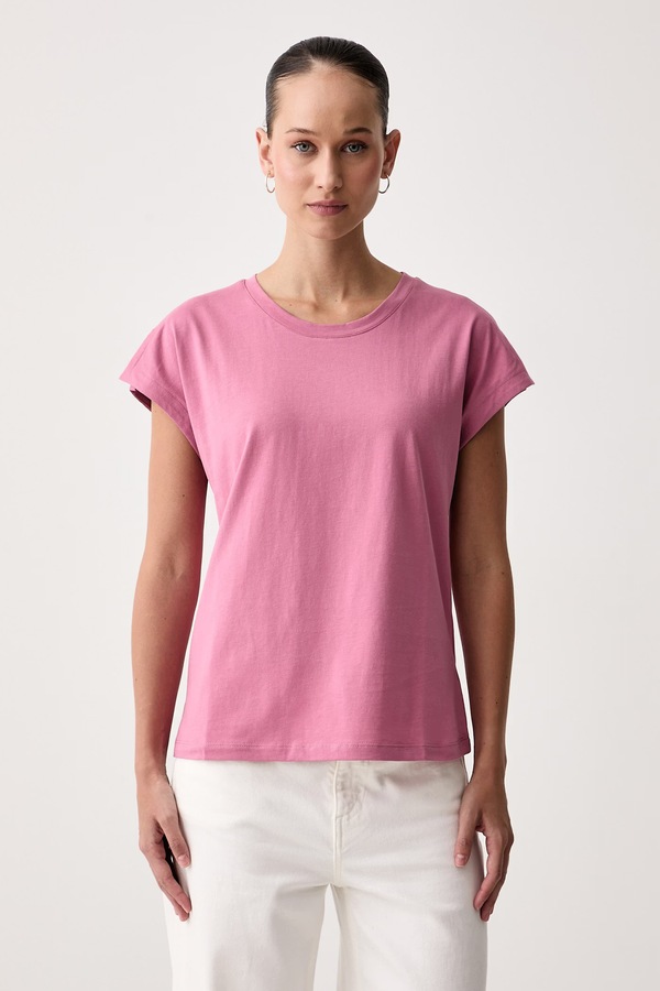 Футболка жіноча бавовняна United Colors of Benetton колір рожевий