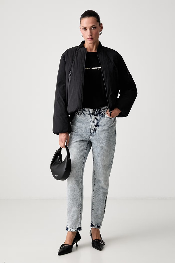 Футболка женская хлопковая Armani Exchange цвет черный