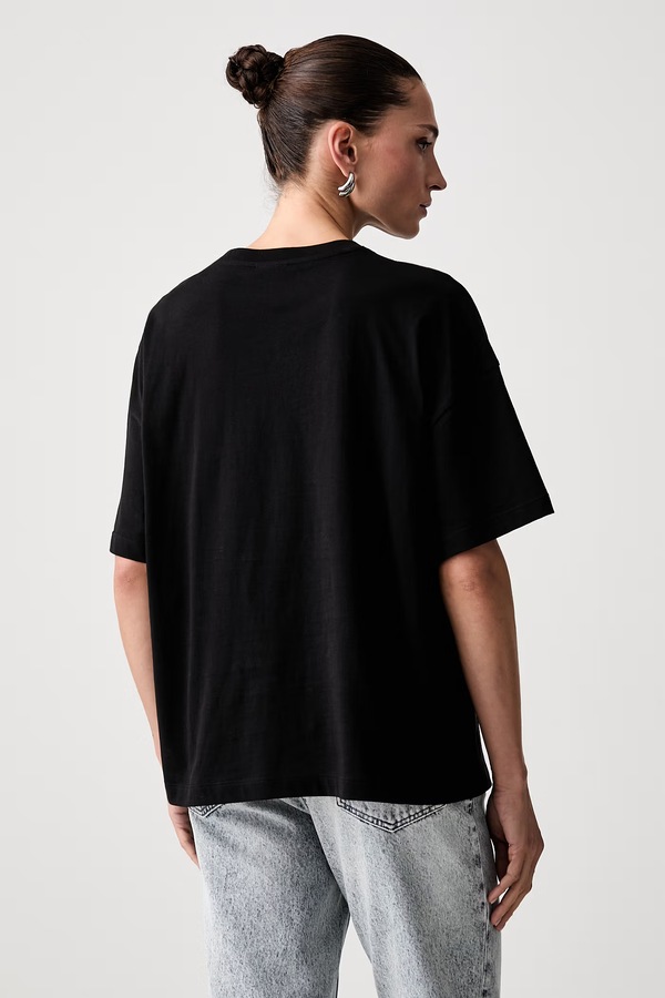 Футболка женская хлопковая Armani Exchange цвет черный фото 2