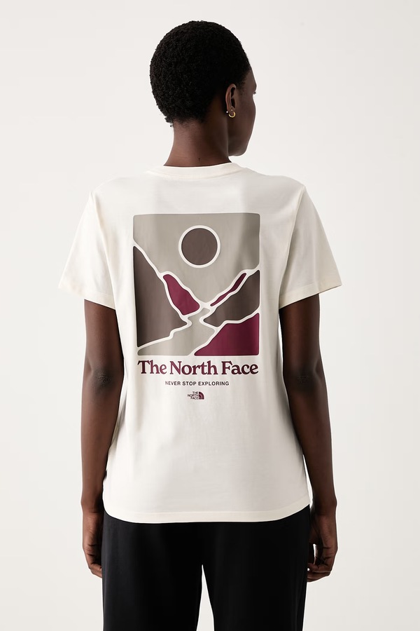 Футболка жіноча з бавовною The North Face Monte колір бежевий