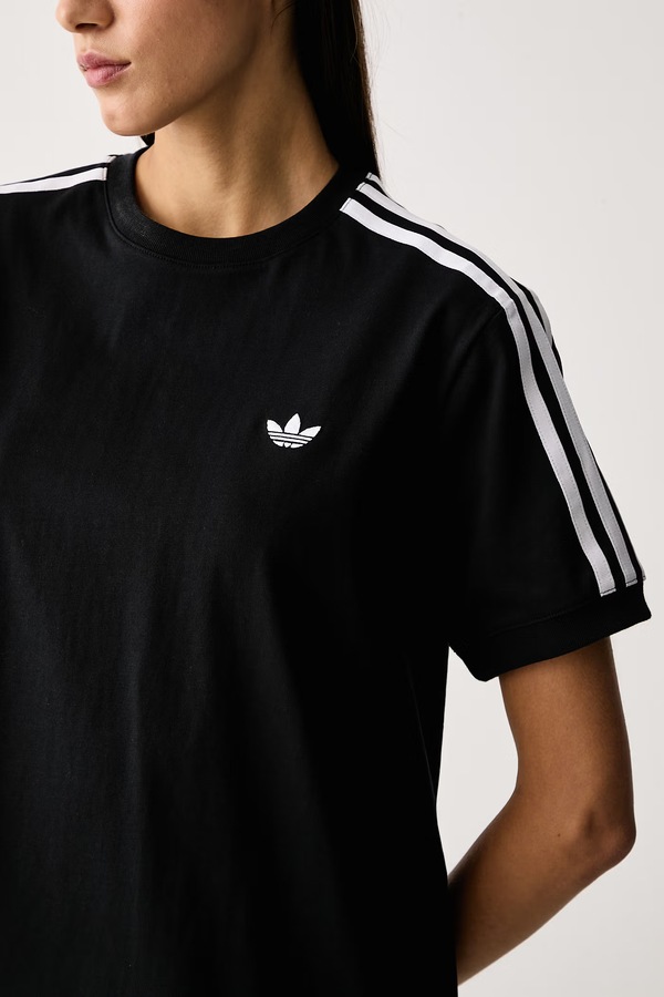 Футболка жіноча з бавовною adidas Originals Pleated колір чорний фото 4