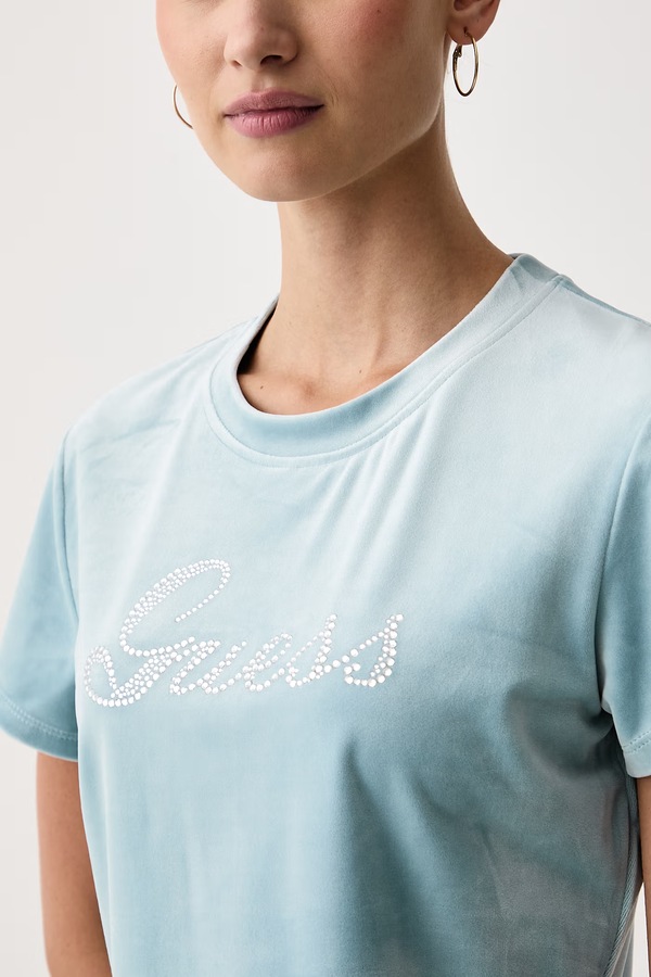 Футболка жіноча Guess AMALIA колір блакитний фото 3