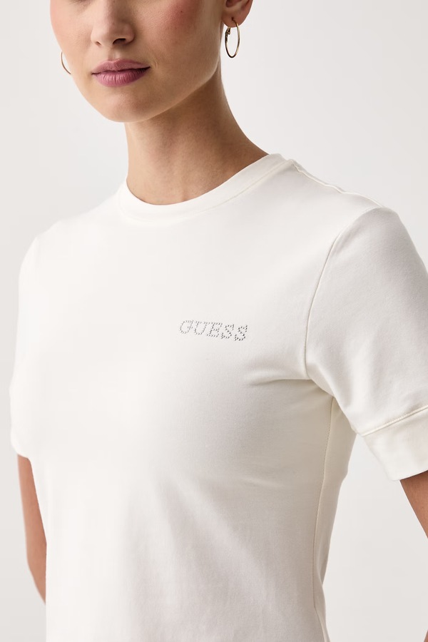 Футболка жіноча з модалем Guess GRETA колір бежевий фото 3