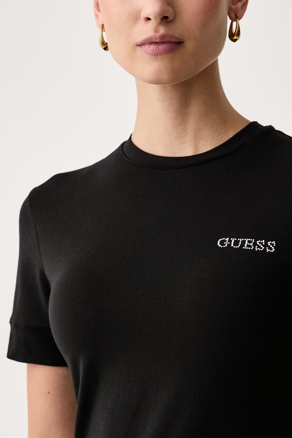 Футболка жіноча з модалем Guess GRETA колір чорний фото 3
