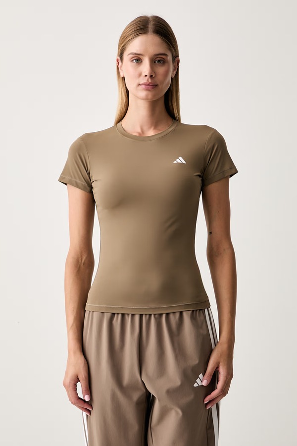 Футболка для тренувань жіноча adidas Performance Essentials колір бежевий