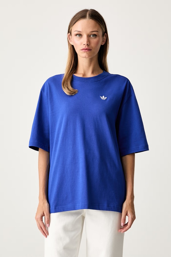 Футболка оверсайз жіноча бавовняна adidas Originals Essentials колір блакитний