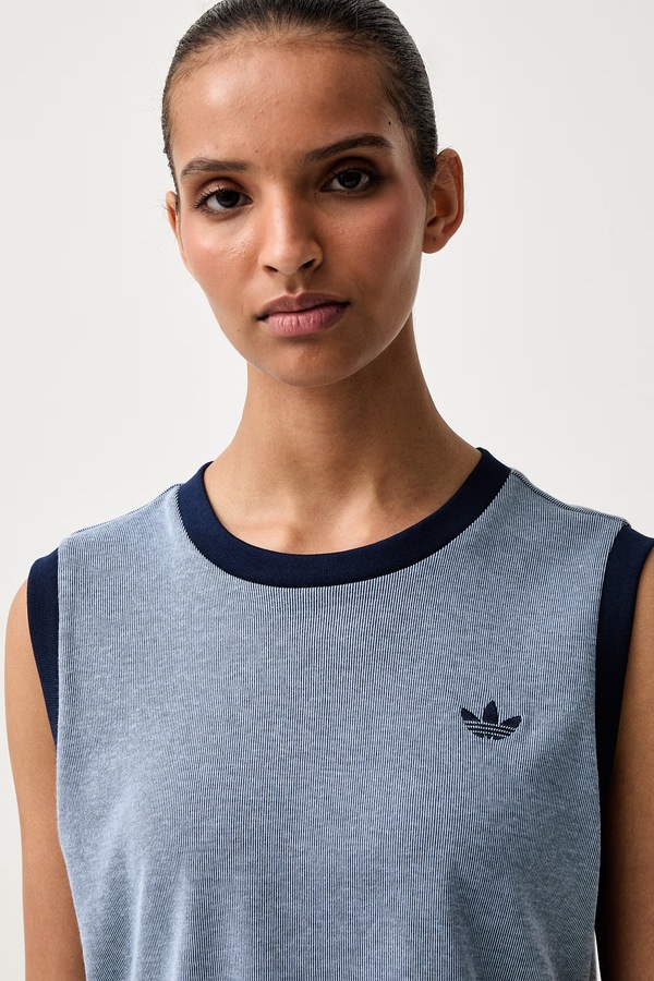 Кроп-топ жіночий з модалем adidas Originals Heather колір блакитний фото 4
