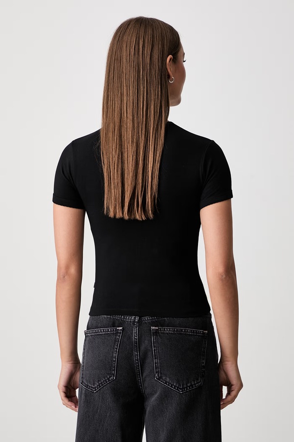 Футболка жіноча з бавовною Guess Jeans колір чорний фото 2