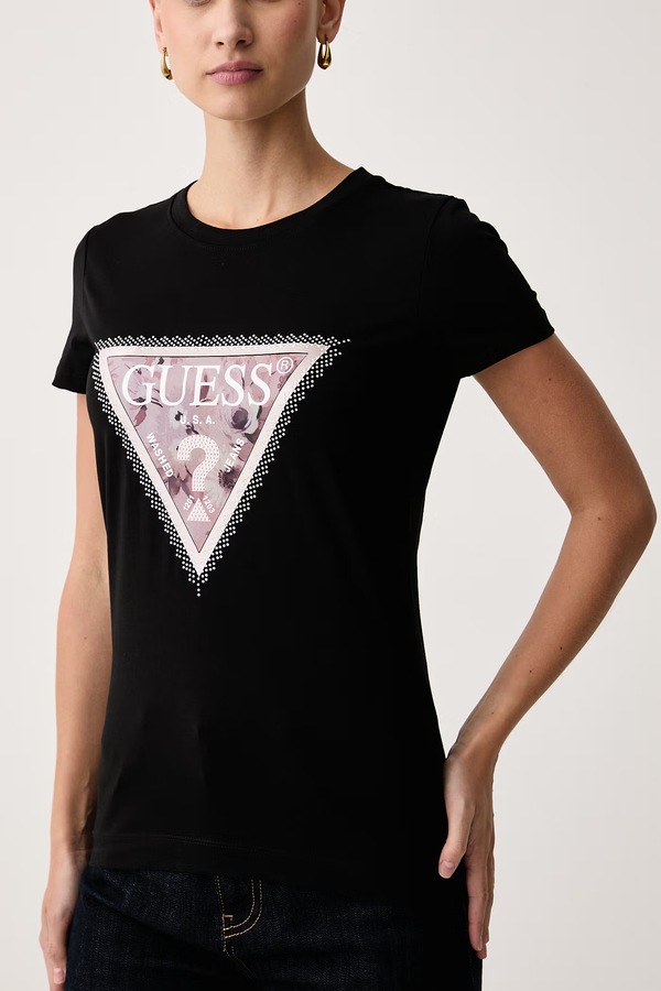 Футболка жіноча бавовняна Guess колір чорний фото 2
