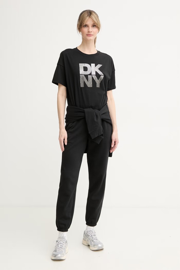 Футболка жіноча бавовняна DKNY колір чорний