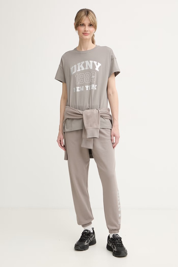 Футболка жіноча бавовняна DKNY колір бежевий