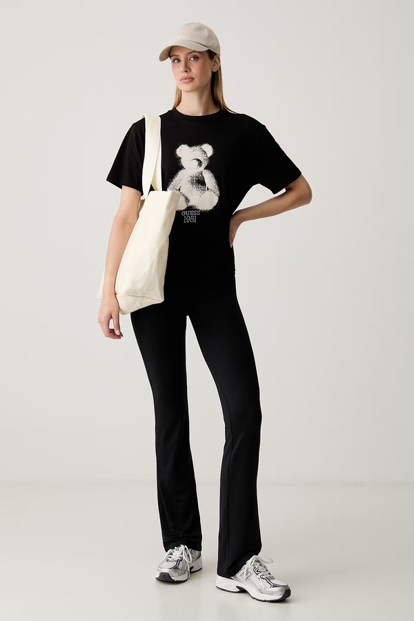 Футболка женская хлопковая Guess BEAR цвет черный