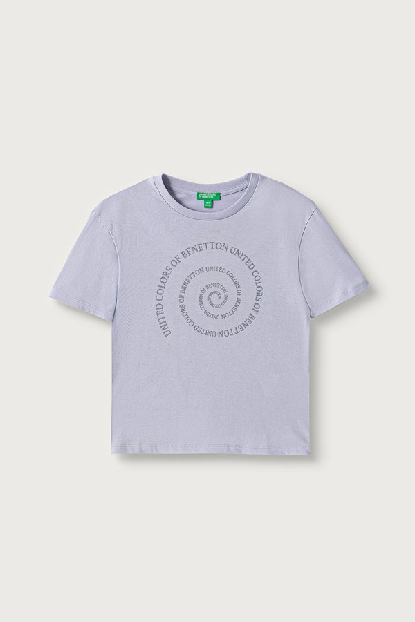 Футболка дитяча бавовняна United Colors of Benetton колір фіолетовий