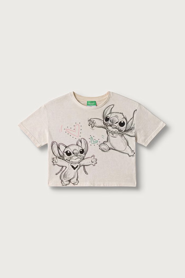 Футболка дитяча бавовняна United Colors of Benetton колір бежевий