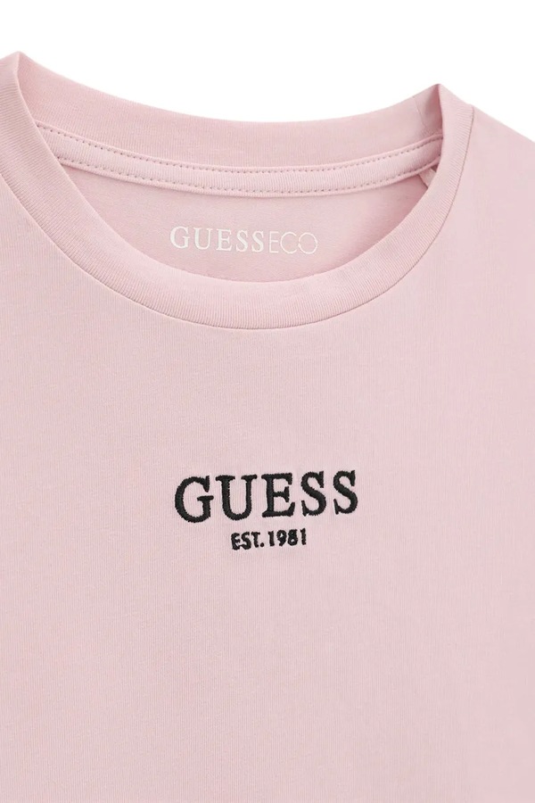 Футболка дитяча бавовняна Guess колір рожевий фото 3